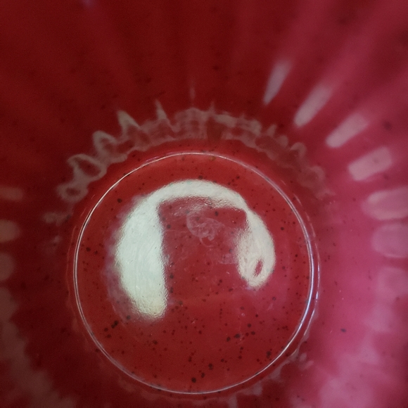 Paula Deen Burgundy/Dark Red Speckled Ceramic Crock Utensil Holder - Picture 7 of 8